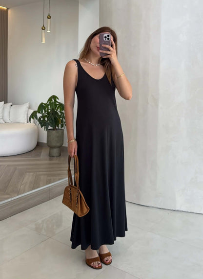 Robe évasée bretelles - Femme