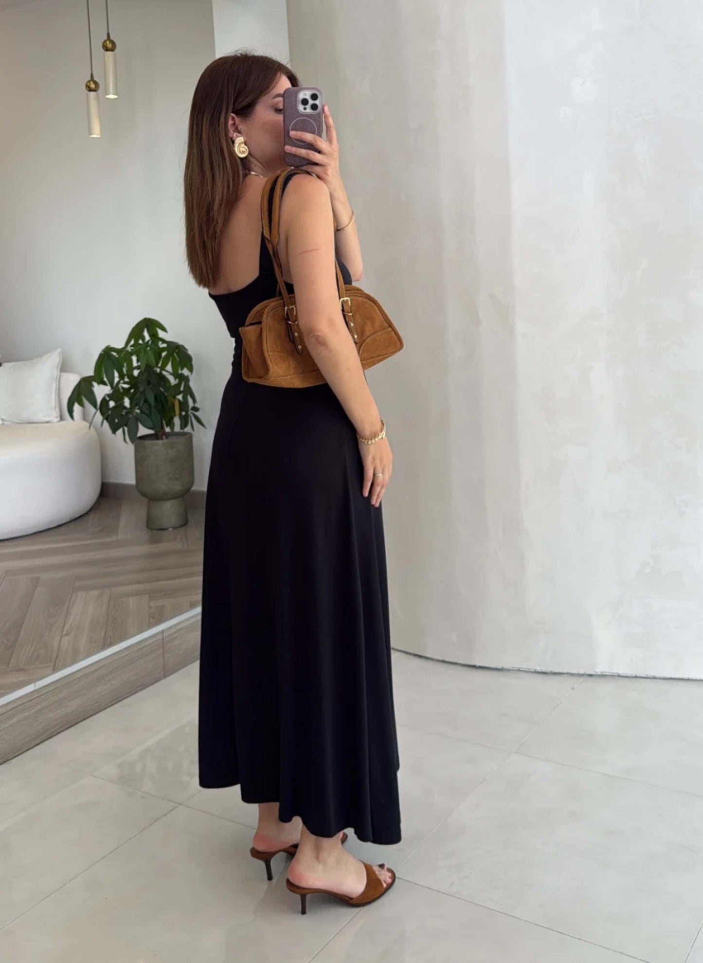 Robe évasée bretelles - Femme