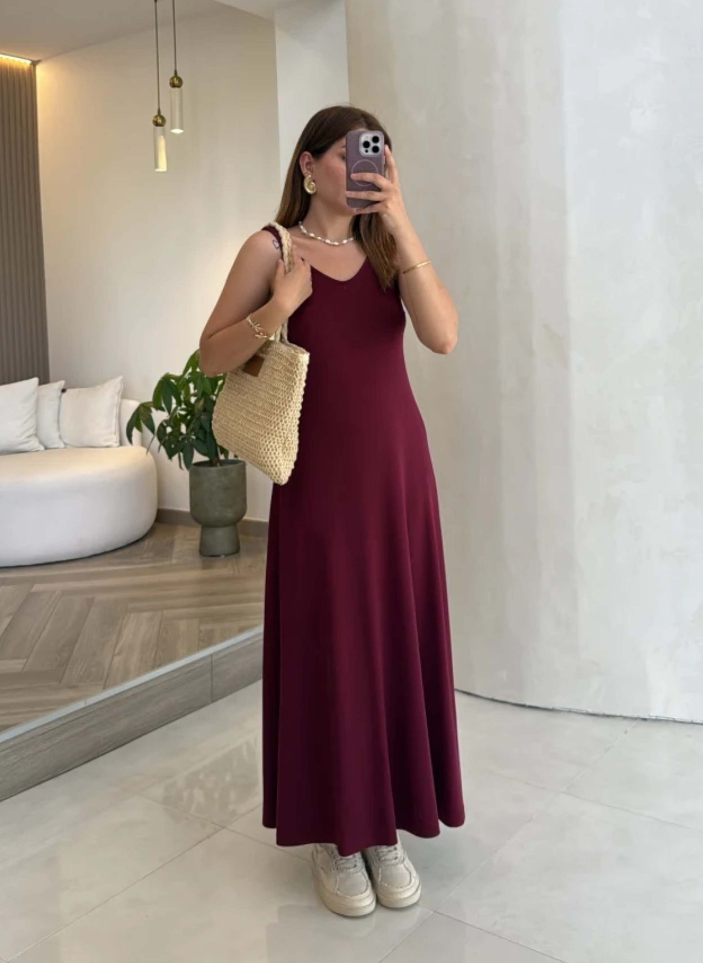 Robe évasée bretelles - Femme