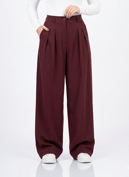 Pantalon fluide à pinces femme