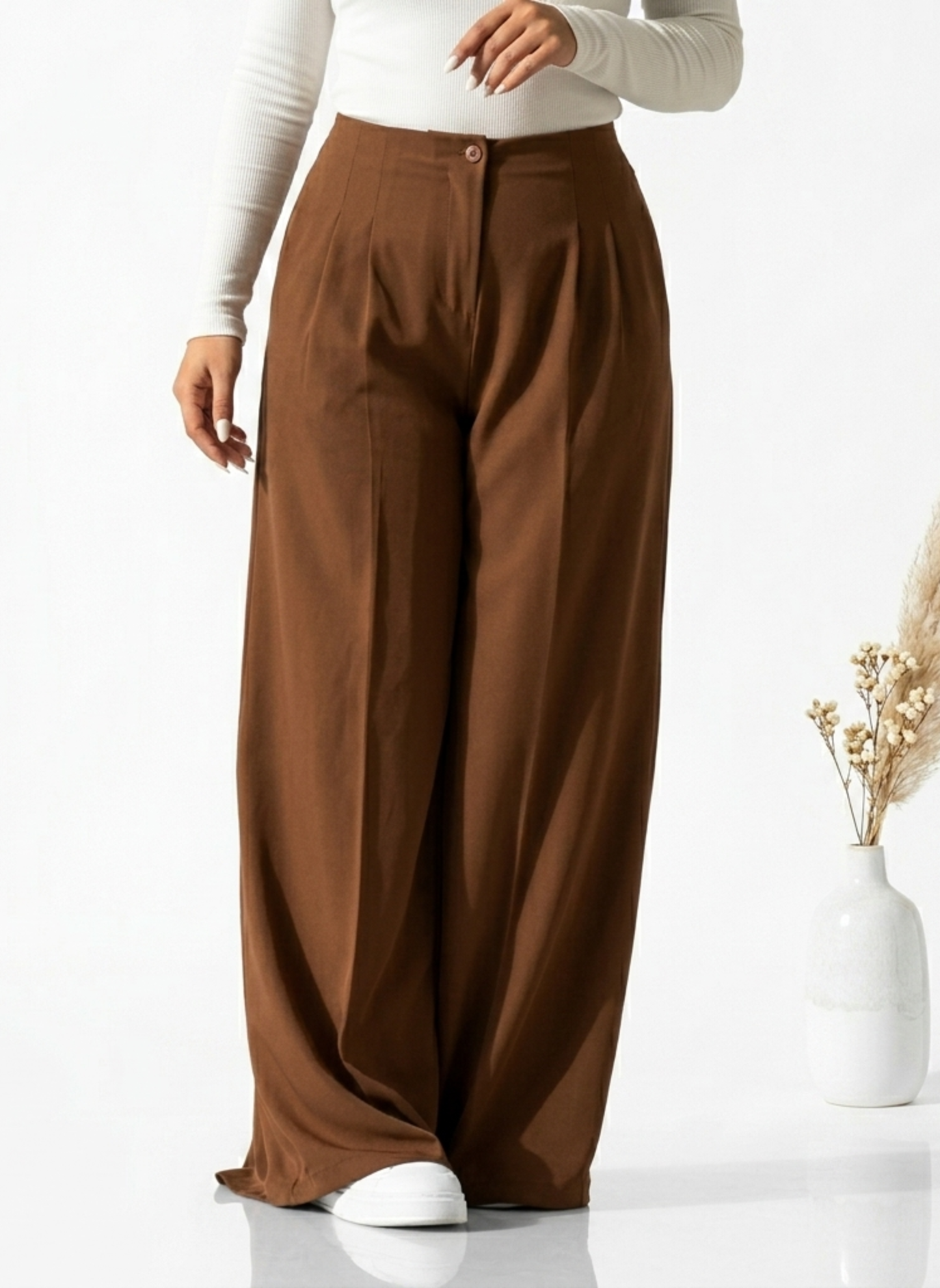 Pantalon fluide à pinces femme