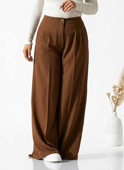 Pantalon fluide à pinces femme
