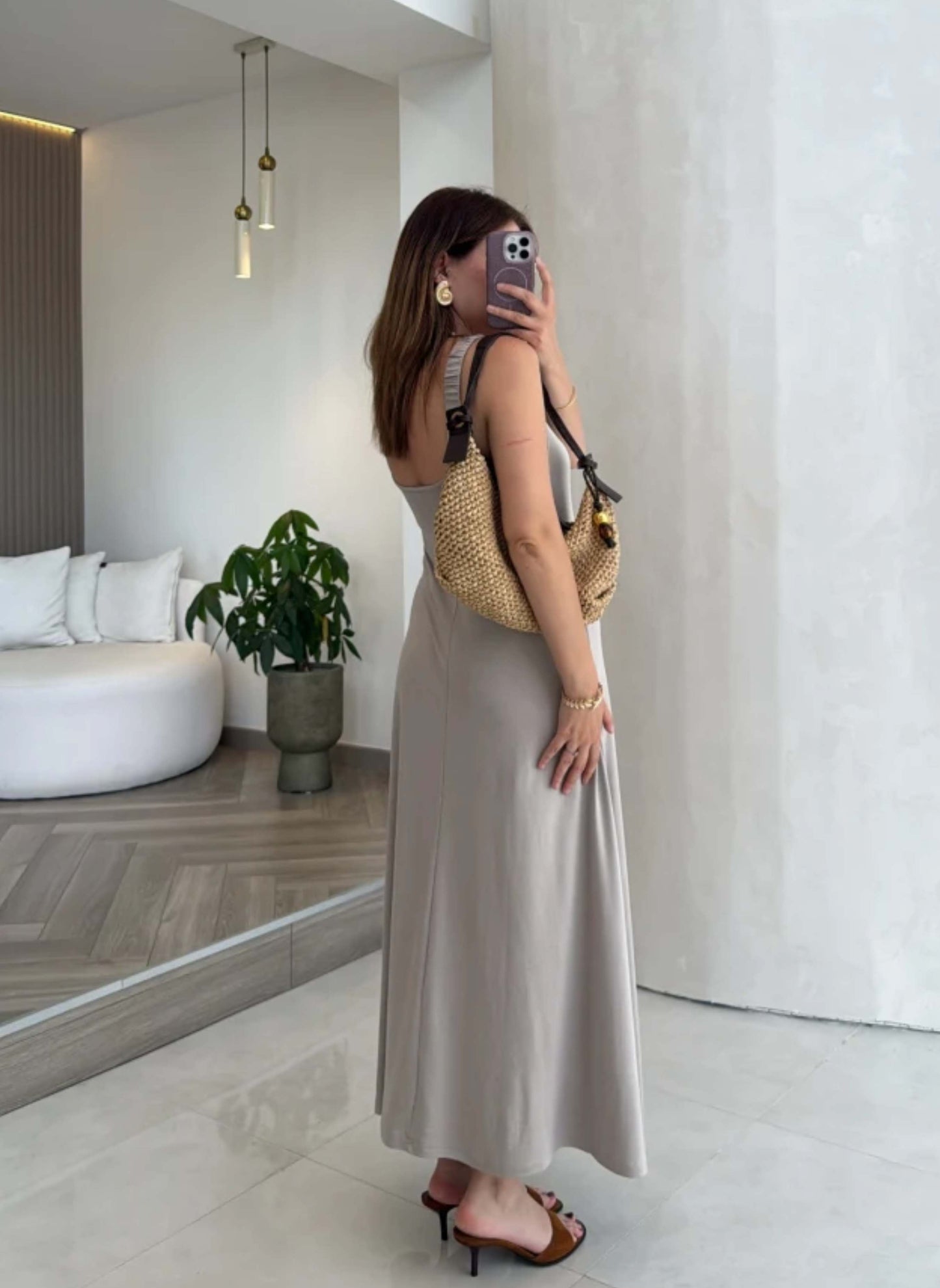 Robe évasée bretelles - Femme