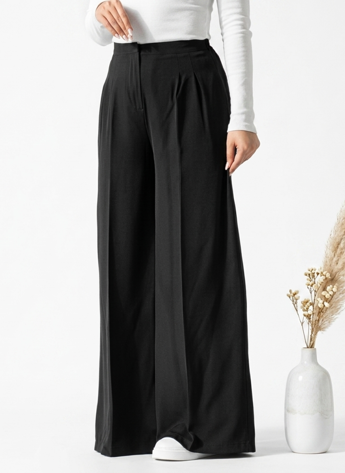 Pantalon fluide à pinces femme